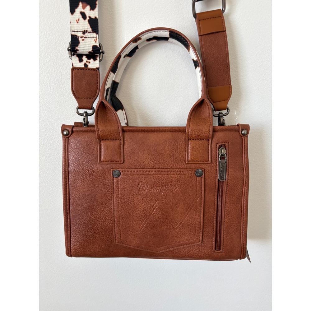 Montana West Wrangler Cow Print Crossbody Small Tote – NWT - Picture 8 of 10